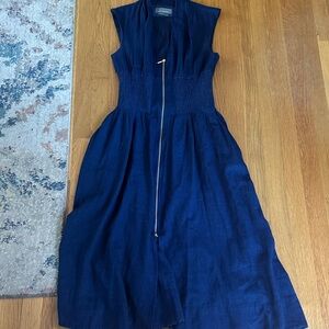 Anthropologie Navy Jean Dress